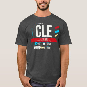 CLE Airport Code Baggage Tag 1 T-Shirt