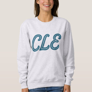 CLE Cleveland Airport Code – Retro Style Travel & Sweatshirt