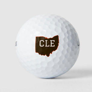 CLE Cleveland Ohio State Shape Golf Balls