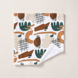 Clean Abstract Boho Pattern   Modern Minimal Bath Towel Set