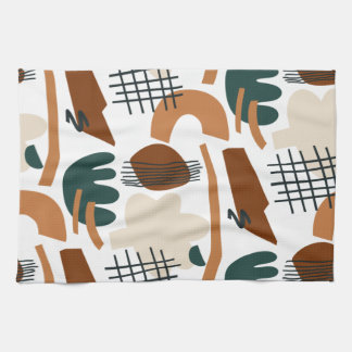 Clean Abstract Boho Pattern | Modern Minimal Kitchen Towel