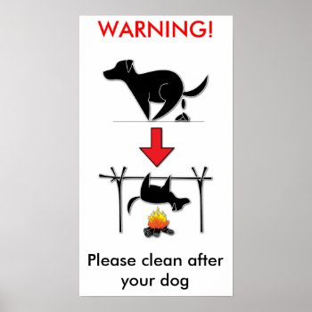 Clean After Your Dog! No Dog Poop Please! - Poster by chromobotia at Zazzle