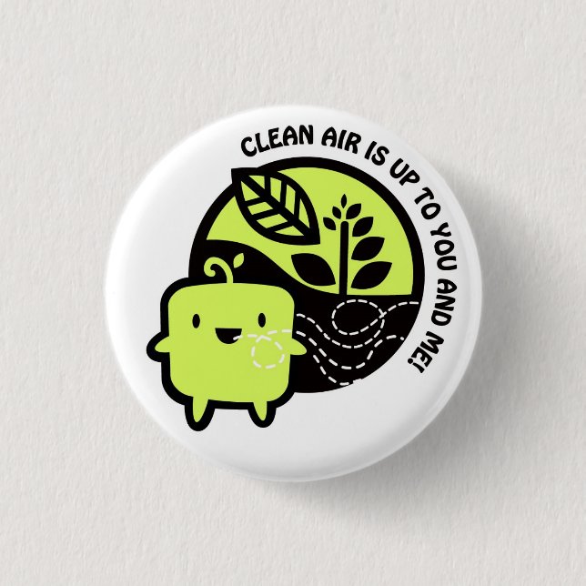 Clean Air logo Button (Front)