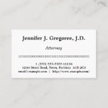 [ Thumbnail: Clean and Basic Attorney Business Card ]