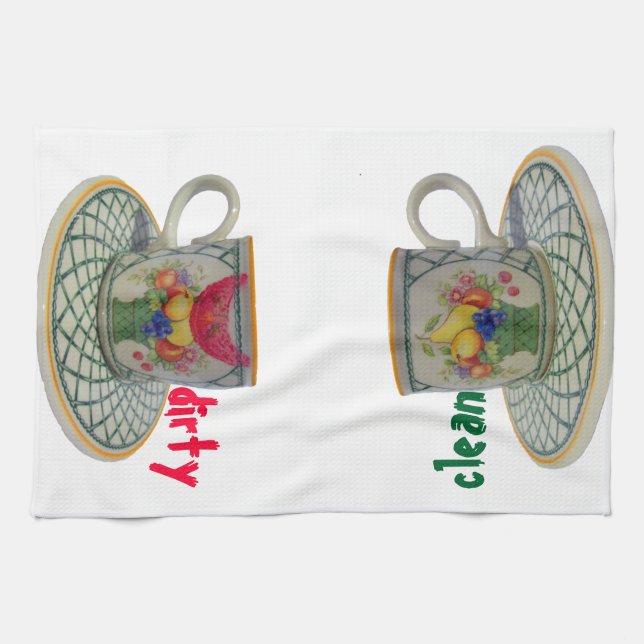 Clean and Dirty Dishes Towel (Horizontal)