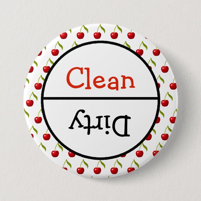Clean and Dirty Dishwasher Dishes Notice Button (Front)