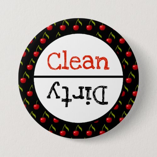 Clean and Dirty Dishwasher Dishes Notice Button