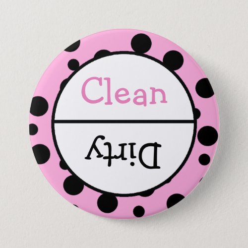 Clean and Dirty Dishwasher Dishes Notice Button