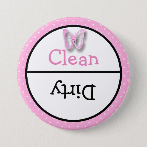 Clean and Dirty Dishwasher Dishes Notice Button