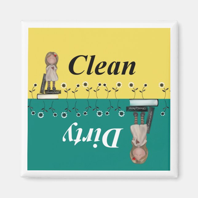 Clean and Dirty Dishwasher Magnet (Front)