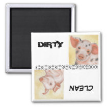 Clean and Dirty Piggie Dishwasher Magnet