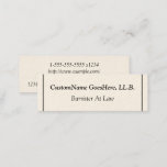 [ Thumbnail: Clean and Low-Key Barrister at Law Business Card ]