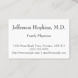 [ Thumbnail: Clean and Minimal Family Physician Business Card ]