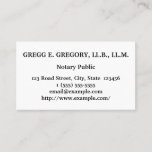 [ Thumbnail: Clean and Minimalist Notary Public Business Card ]