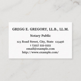 Clean and Minimalist Notary Public Business Card