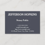 [ Thumbnail: Clean and Plain Notary Public Business Card ]