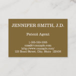 [ Thumbnail: Clean and Professional Patent Agent Business Card ]