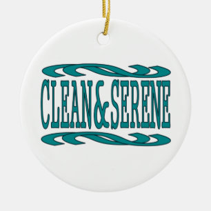 Clean and Serene Inspirational Recovery Quote Ceramic Ornament