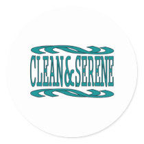 Clean and Serene Inspirational Recovery Quote Classic Round Sticker