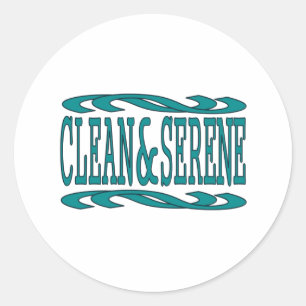 Clean and Serene Inspirational Recovery Quote Classic Round Sticker