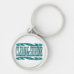 Clean and Serene Inspirational Recovery Quote Keychain
