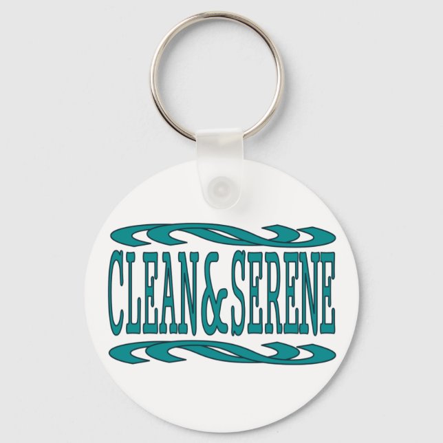 Clean and Serene Inspirational Recovery Quote Keychain (Front)