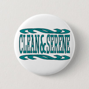 Clean and Serene Inspirational Recovery Quote Pinback Button
