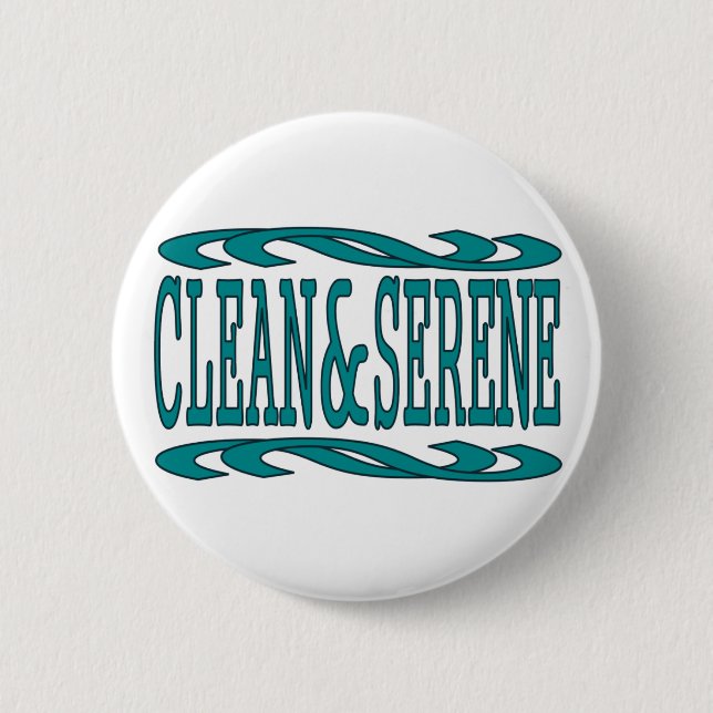 Clean and Serene Inspirational Recovery Quote Pinback Button (Front)