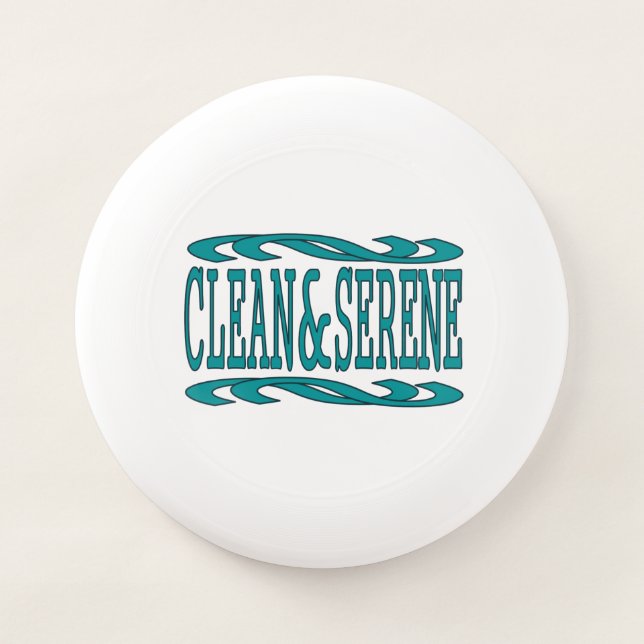 Clean and Serene Inspirational Recovery Quote  Wham-O Frisbee (Front)