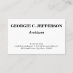[ Thumbnail: Clean and Simple Architect Business Card ]
