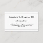 [ Thumbnail: Clean and Simple Attorney-At-Law Business Card ]