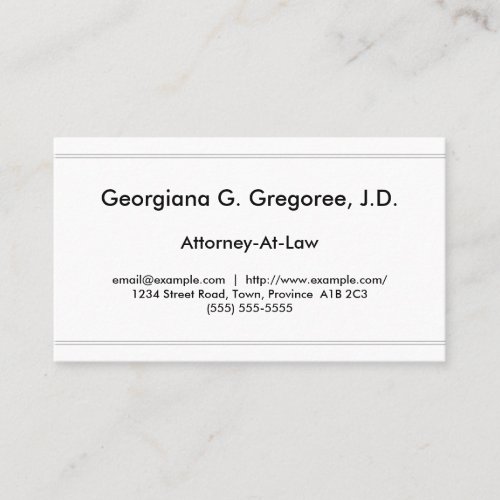 Clean and Simple Attorney_At_Law Business Card