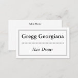[ Thumbnail: Clean and Simple Hair Dresser Business Card ]