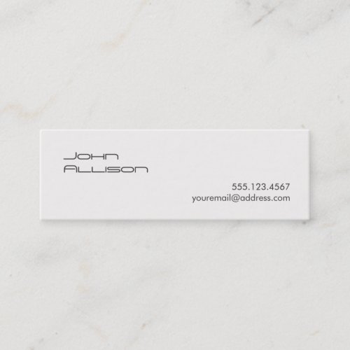 Clean and Simple Professional White Business Card