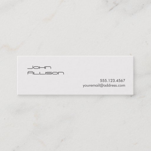 Customizable Clean and Simple Professional White Business Card