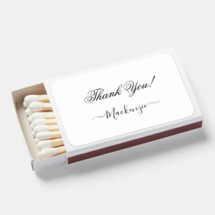 Clean and Simple Thank You Matchbox Favor Matchboxes