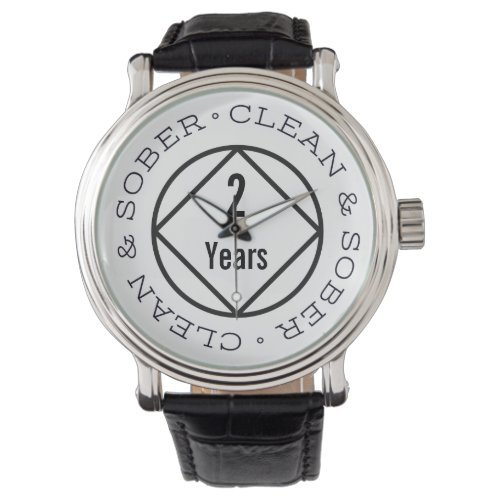 Clean and Sober Any Years Sobriety Milestone Gift Watch