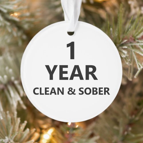 Clean and sober custom sobriety recovery Christmas Ornament