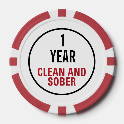 Clean and Sober Milestone Poker Chips