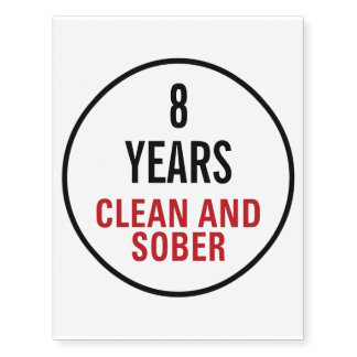 Clean and Sober Milestone Temporary Tattoos