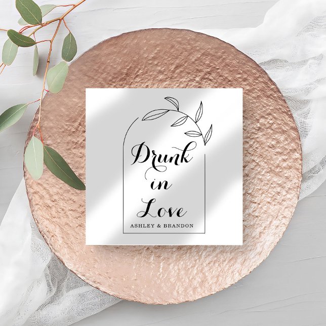 Clean Arch Minimal Wedding Napkins (Creator Uploaded)