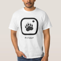 Clean B&W Bear Chaser T-shirt