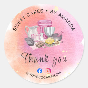 Clean Bakery Thank You Sticker