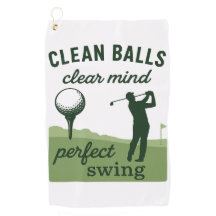 Clean Balls Clear Mind Perfect Swing Funny