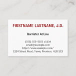 [ Thumbnail: Clean Barrister at Law Business Card ]