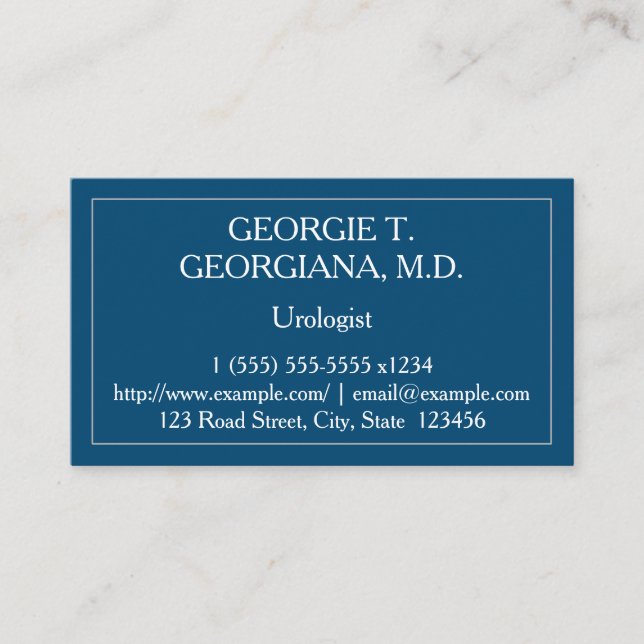 Clean & Basic Urologist Business Card (Front)