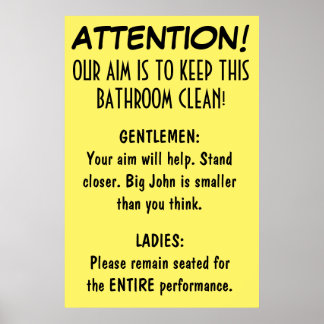 Clean Bathroom. Poster