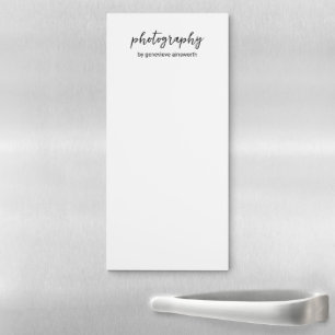 Clean Black and White Modern Business Magnetic Notepad