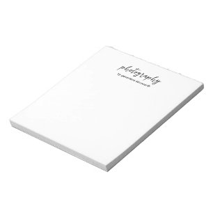 Clean Black and White Modern Business Notepad