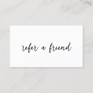 Clean Black and White Modern Referral Card